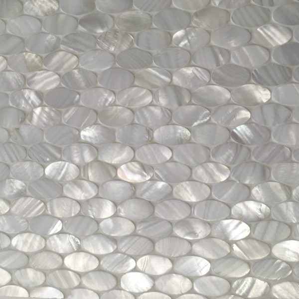 Mother of Pearl Oval Mosaic Tile