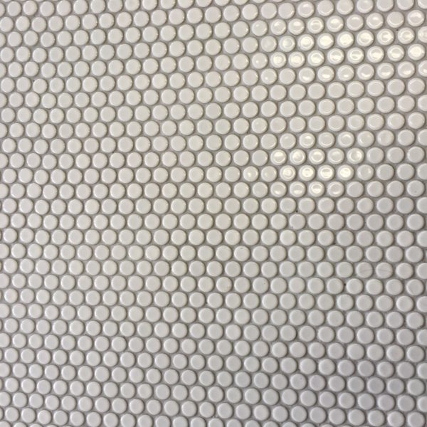 White Ceramic Penny Rounds Tile