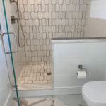 Geometric Mosaic in Calcatta Gold with Calcataa Gold Porcelain Tile