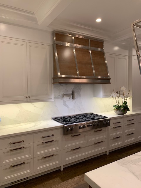 Calcatta Gold Marble Countertop and Backsplash