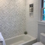 Shiraz Mosaic with White Gloss Subway Tile