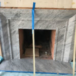 Blue De Savoie Honed Marble Fireplace
