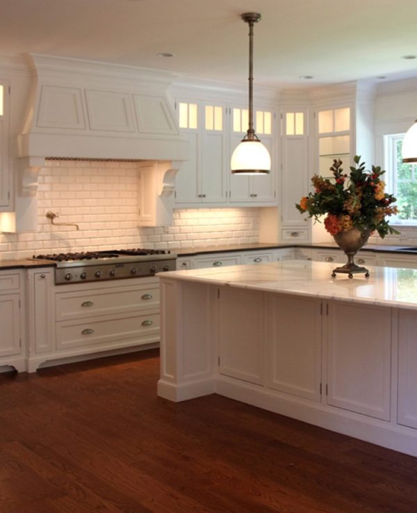 Handmade White Ceramic Tile Backsplash