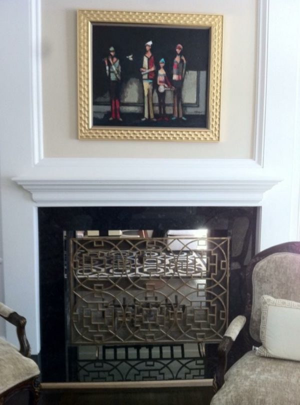 Labradorite Polished Fireplace