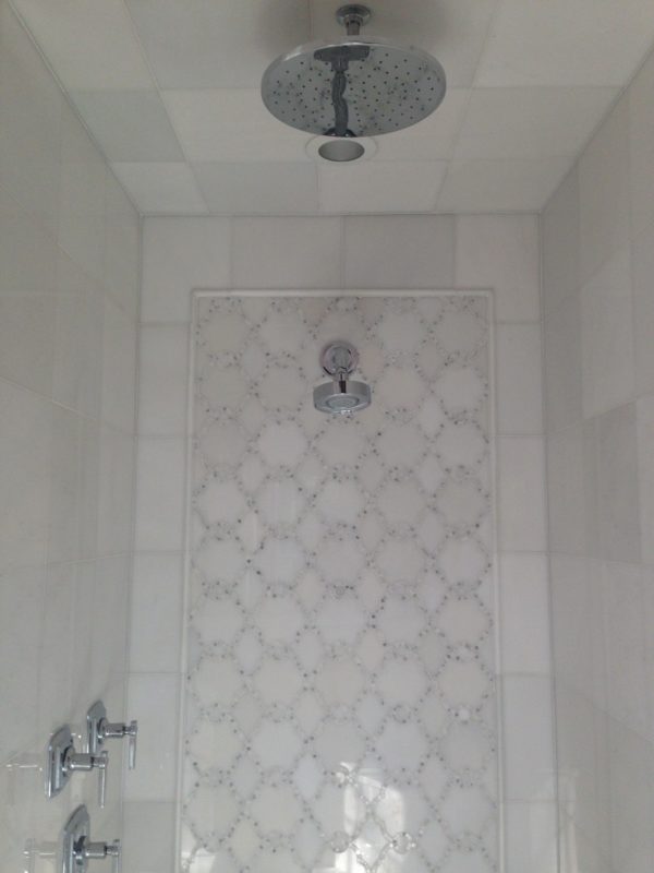 Tabriz Waterjet Mosaic with Whitesnow Marble Field