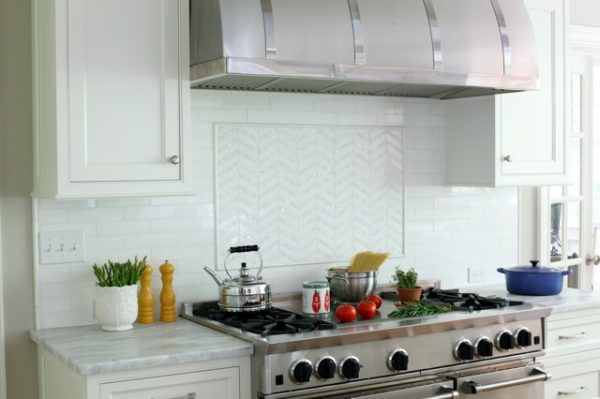 Thassos Mother of Pearl with Handmade Ceramic Field Tile