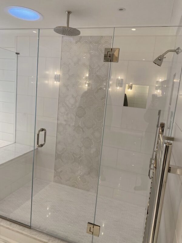 Thassos marble shower