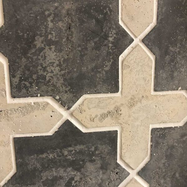 Grey/Beige Concrete Star/Cross