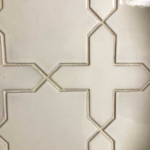 White Gloss Handmade Star/Cross